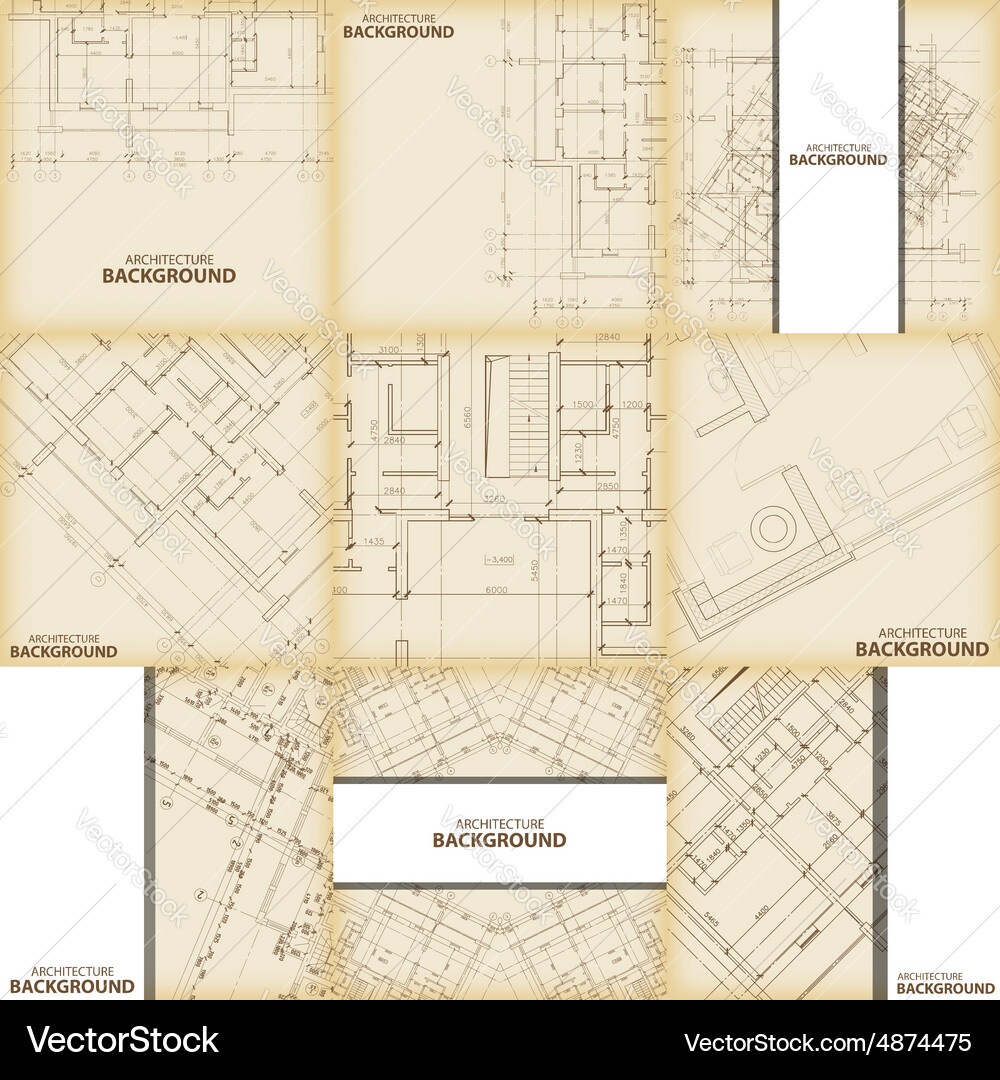 Blueprint Architecture Backgrounds vector image