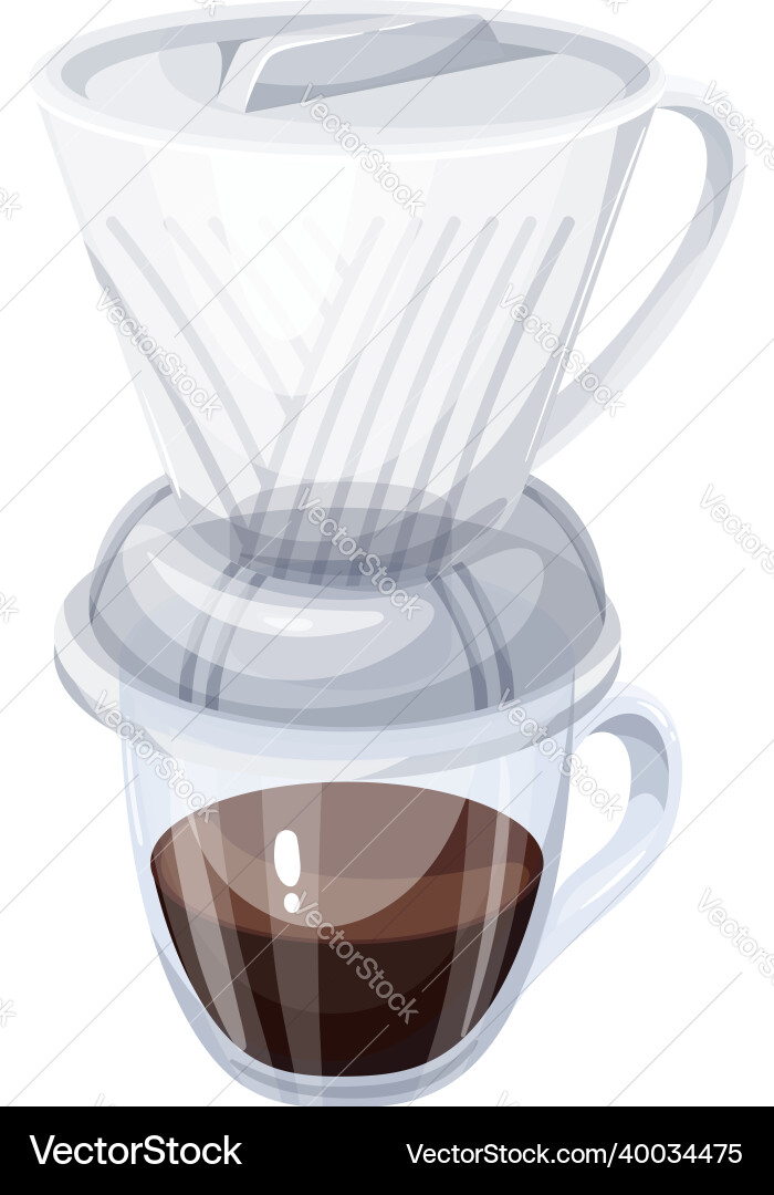 Clever dripper coffee maker Royalty Free Vector Image