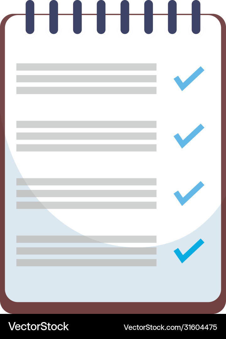 Isolated document with check marks design Vector Image