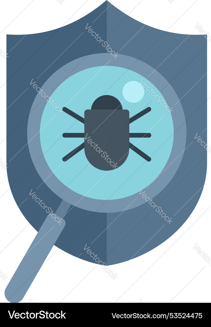 Magnifying glass detecting computer virus malware Magnifying glass detecting computer virus malware vector image