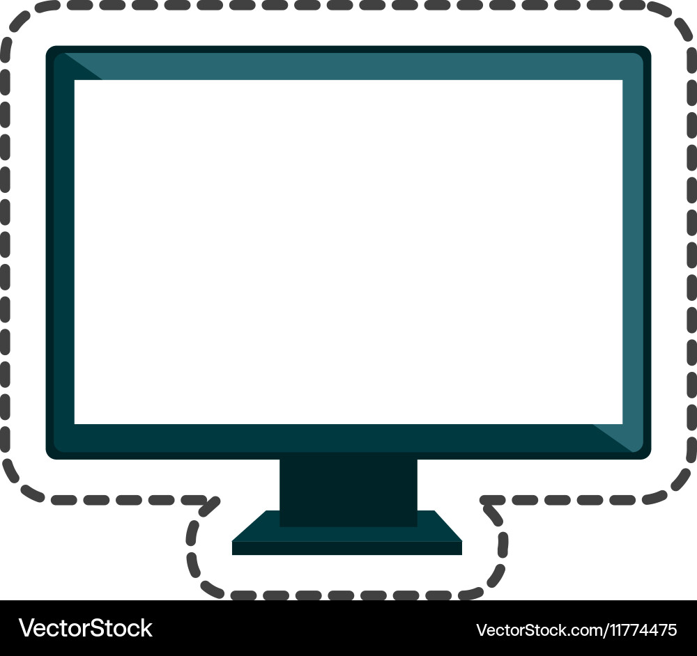 Monitor desktop computer icon Vector Image