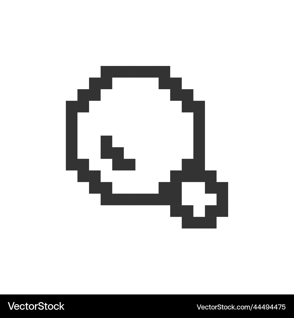 On-site search pixelated ui icon On-site search pixelated ui icon Vector Image