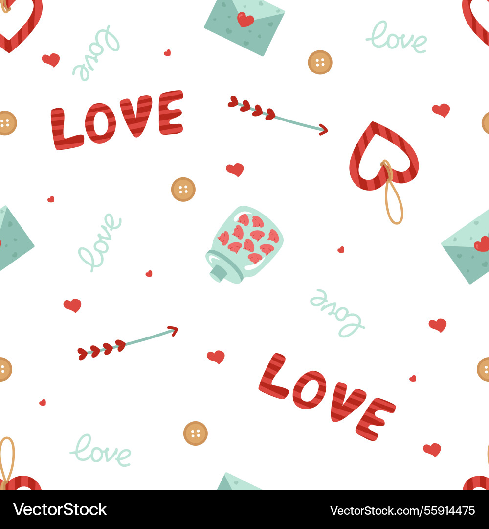 Seamless pattern for valentines day Royalty Free Vector