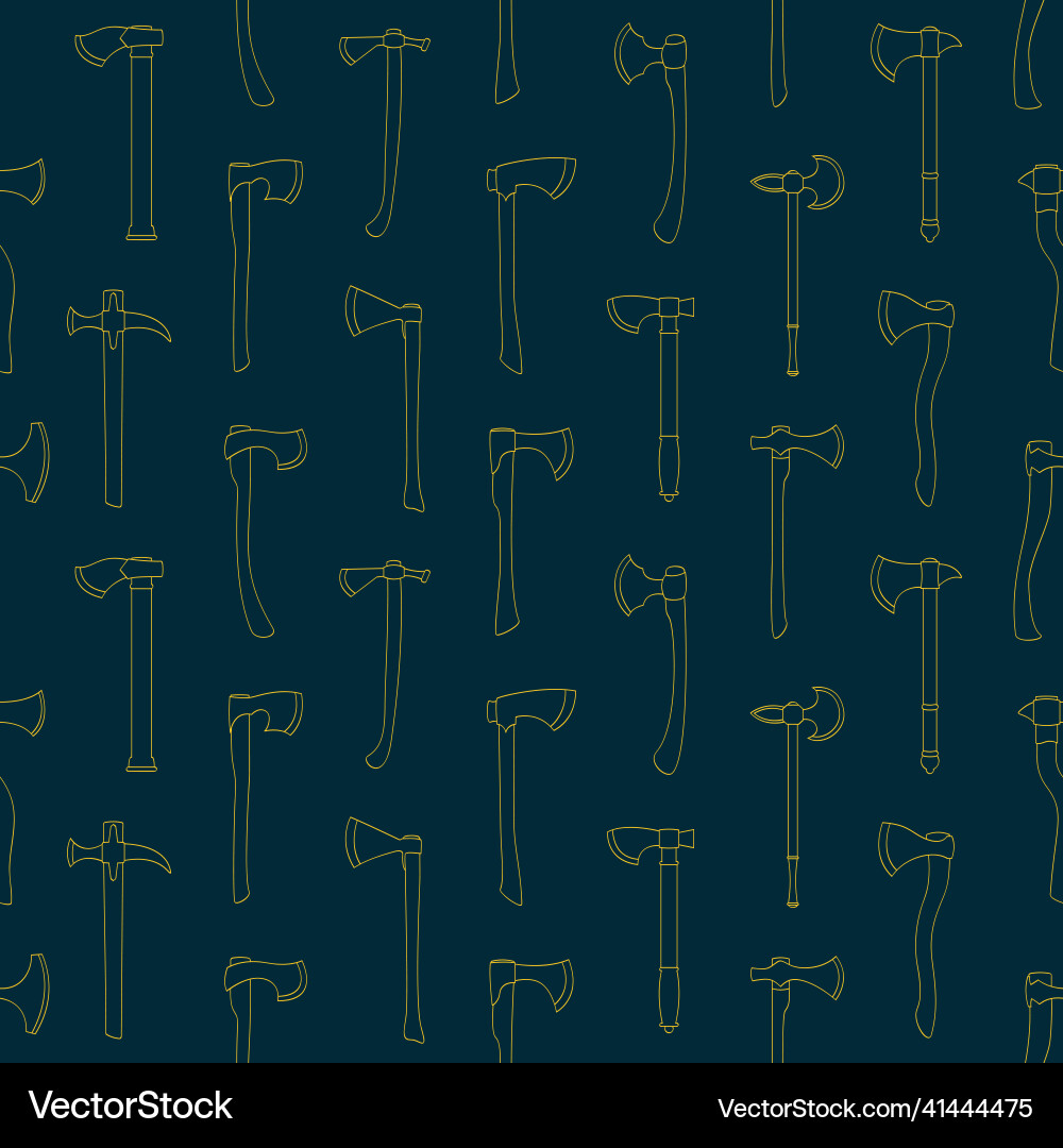 Seamless pattern with ancient battle axes vector image