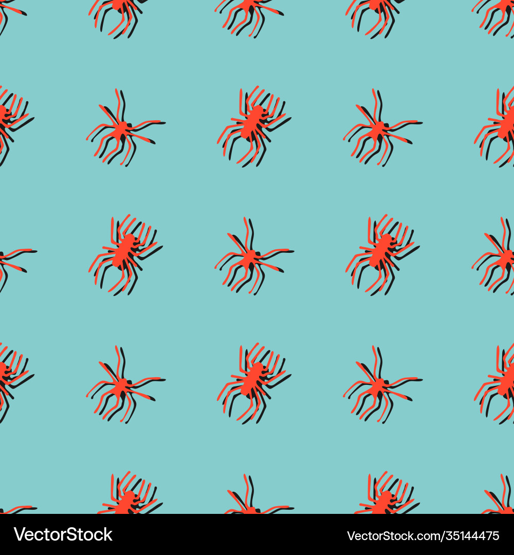 Seamless pattern with spiders halloween background – Free Vector ...