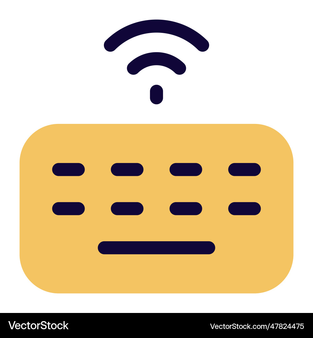 Wireless keyboard an input device vector image
