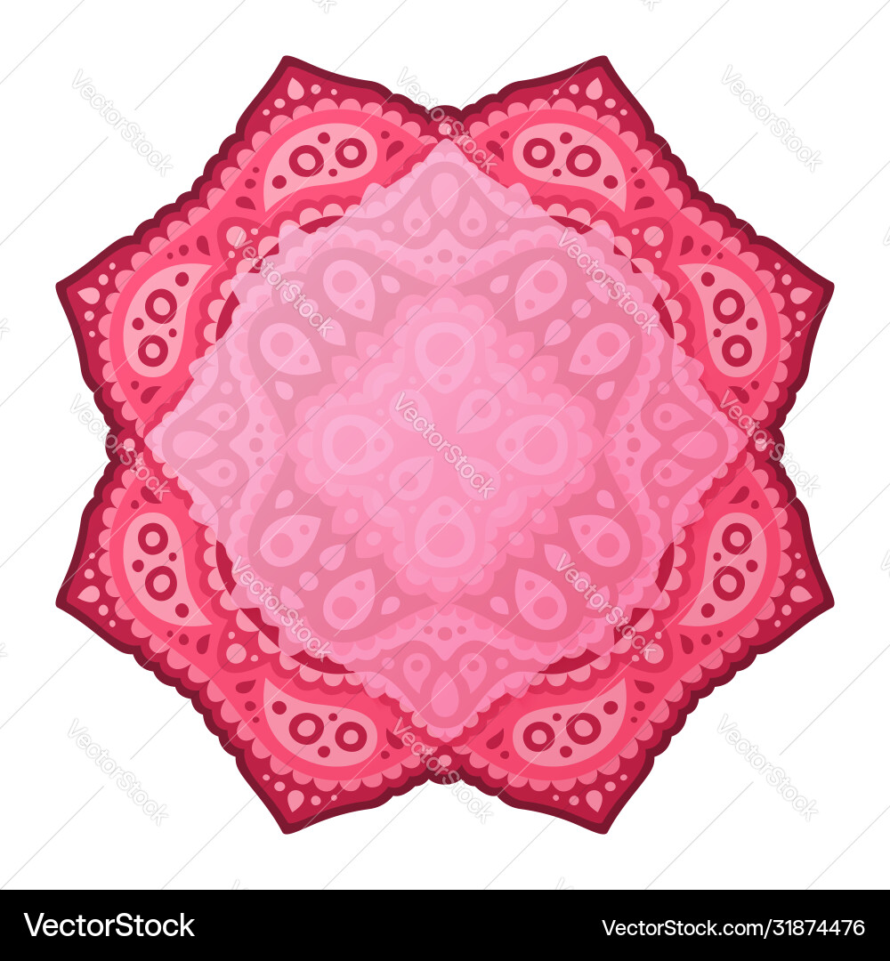 Abstract art with isolated red eastern pattern Abstract art with isolated red eastern pattern Vector Image