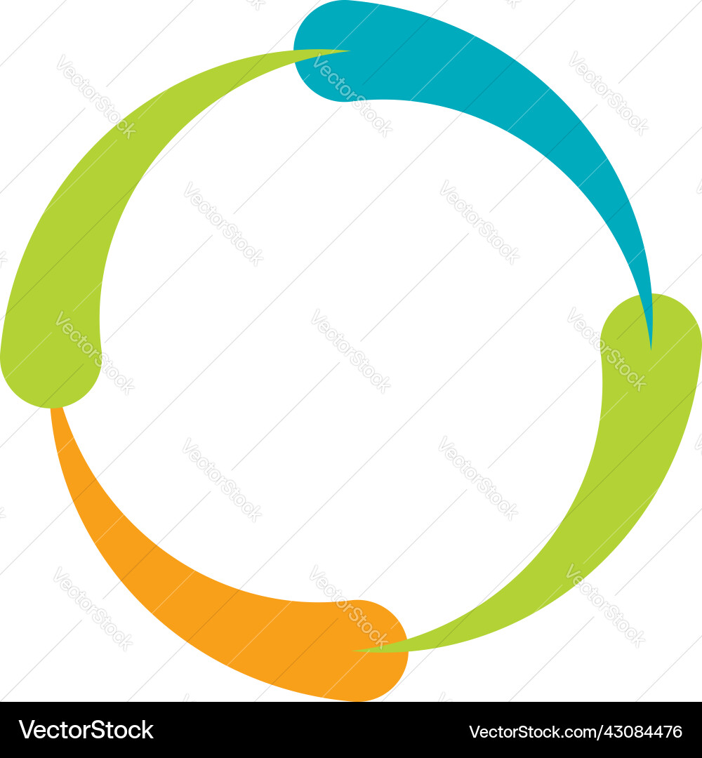 Abstract circle ring geometric shape element Vector Image