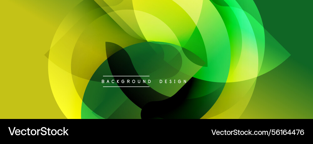 Abstract green design overlapping shapes create Vector Image