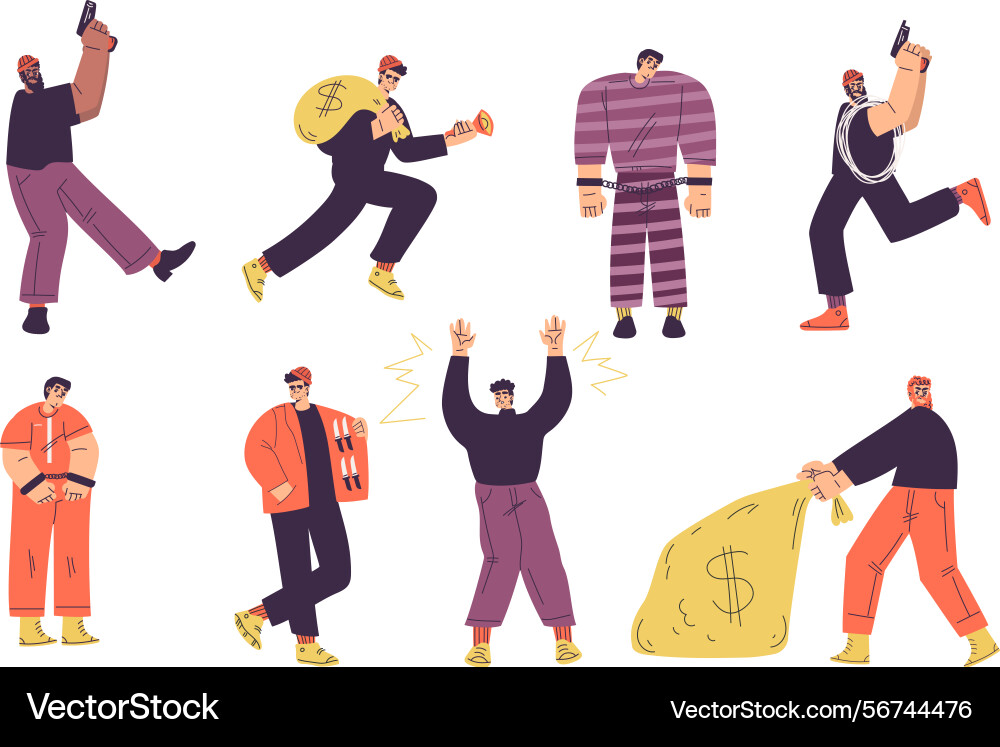 Dynamic characters displaying a variety Dynamic characters displaying a variety vector image