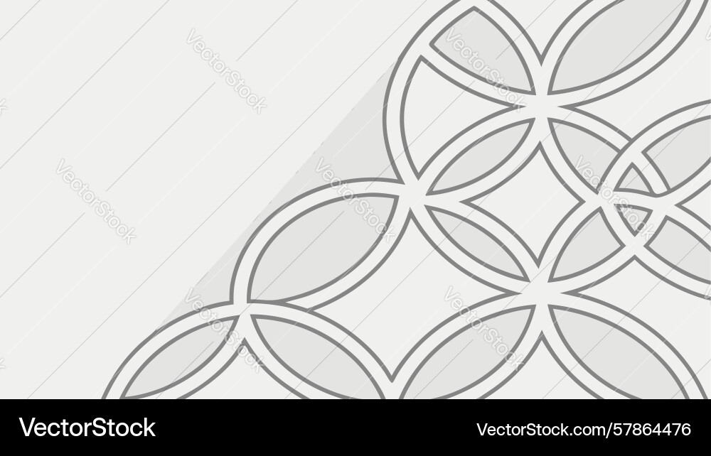 Interlocking circles pattern elegant geometric vector image