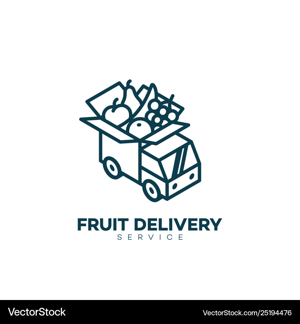 Obstlieferservice Logo Obstlieferservice Logo vektorbild