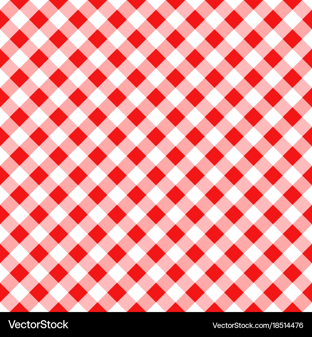 Red and White Argyle Pattern vector image