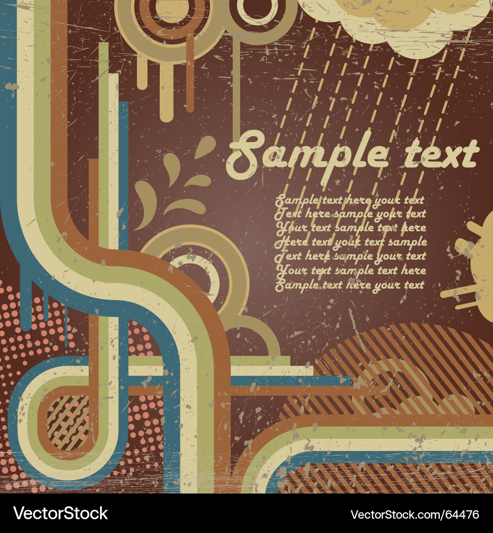 Retro Geometric Pattern Background Vector Image