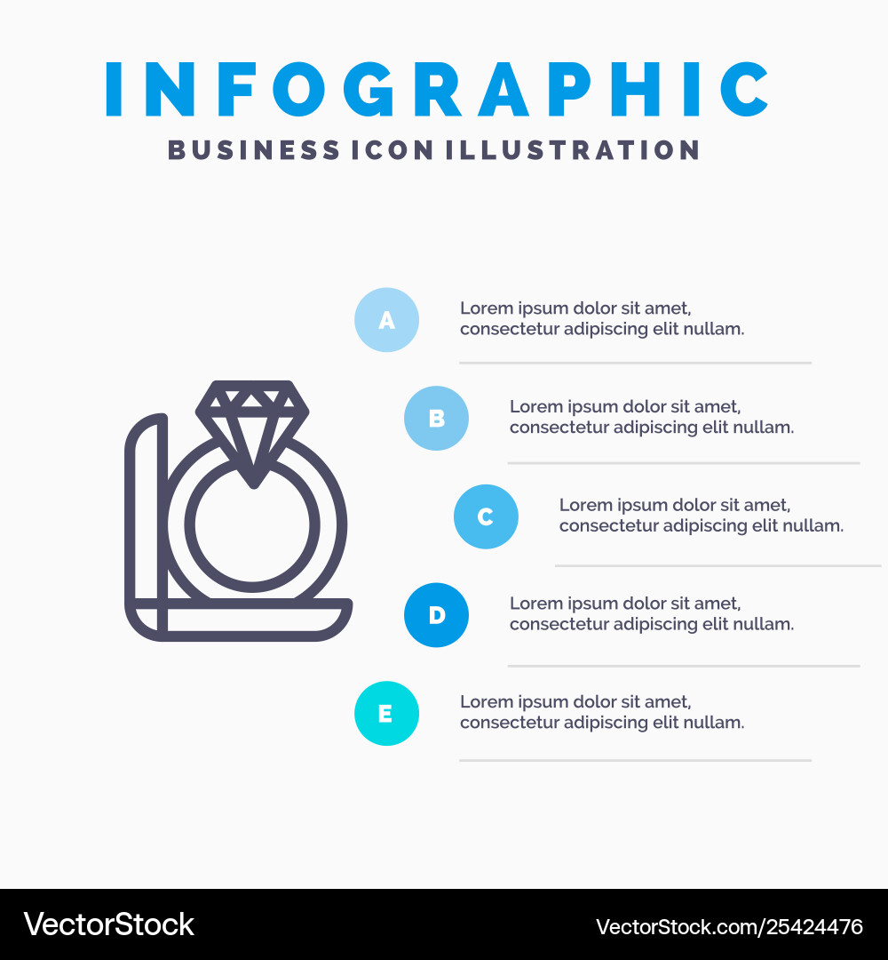 Ring Diamant Geschenkbox blau Infografik Vorlage Ring Diamant Geschenkbox blau Infografik Vorlage vektorbild