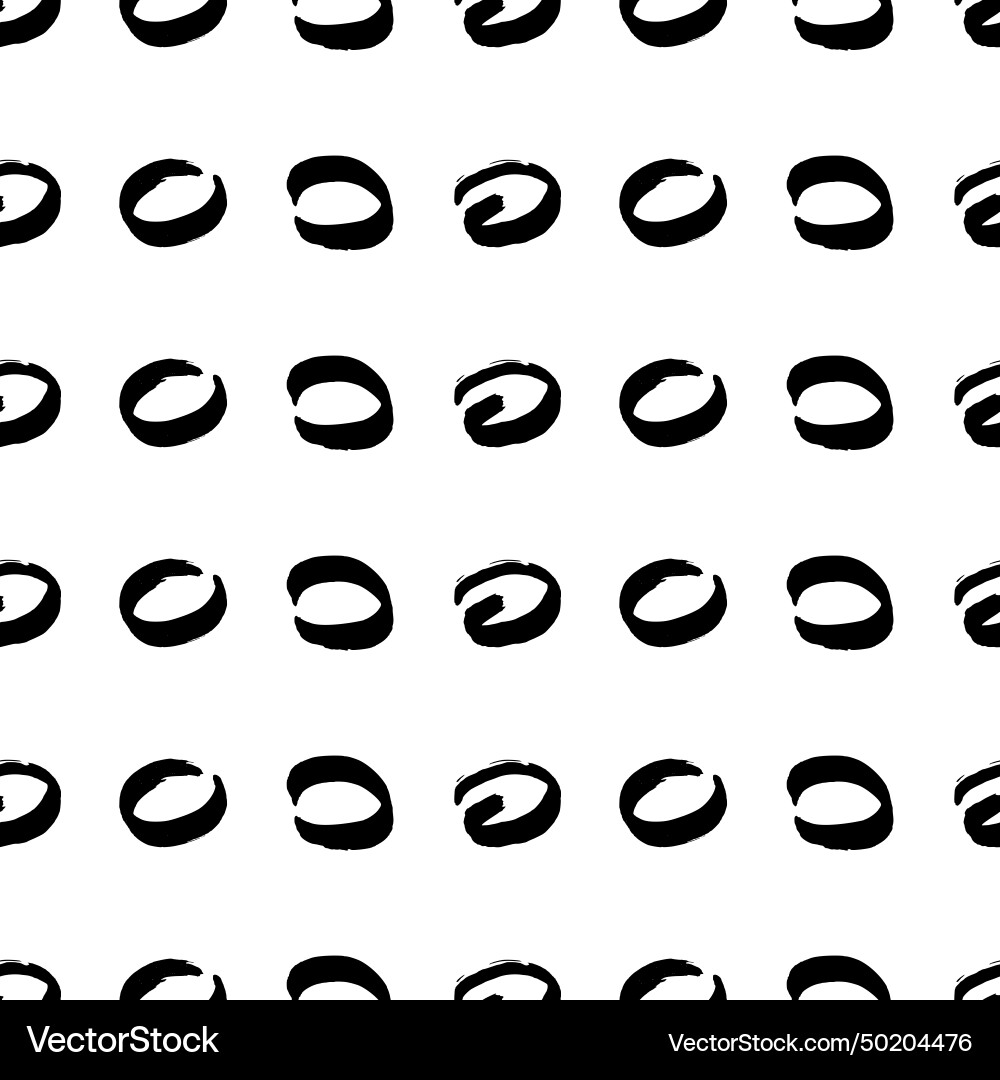 Seamless pattern with sketch circles shape Vector Image