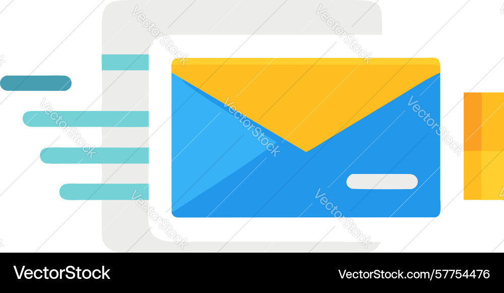 Sent mail or digital message document icon design vector image