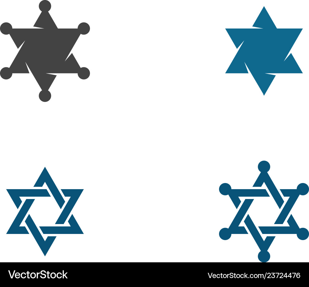 Sheriff Star Icon Set Vektorbild