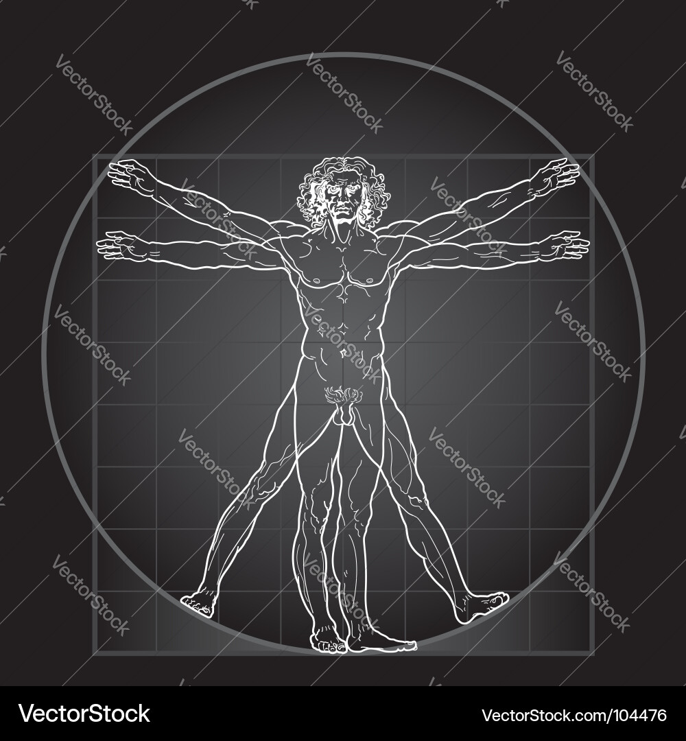 Vitruvian Man Inversion vector image
