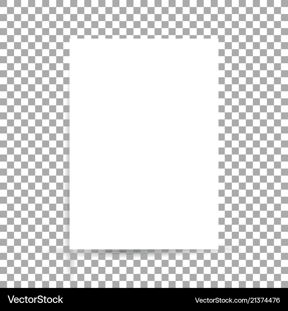 White sheet of paper format a4 with shadows vector image