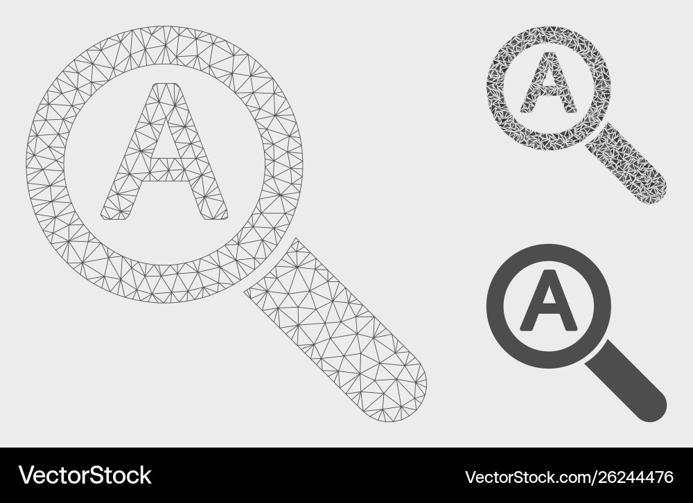 Zoom auto scale mesh 2d model and triangle Zoom auto scale mesh 2d model and triangle vector image