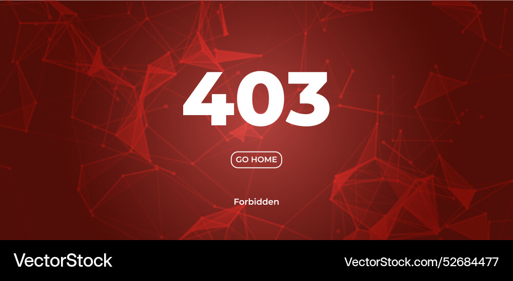 403 forbidden error page layout template 403 forbidden error page layout template vector image