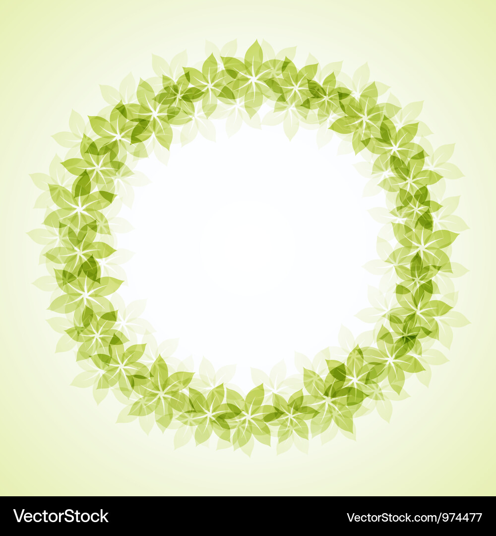 Abstract background with leaves Vector Image