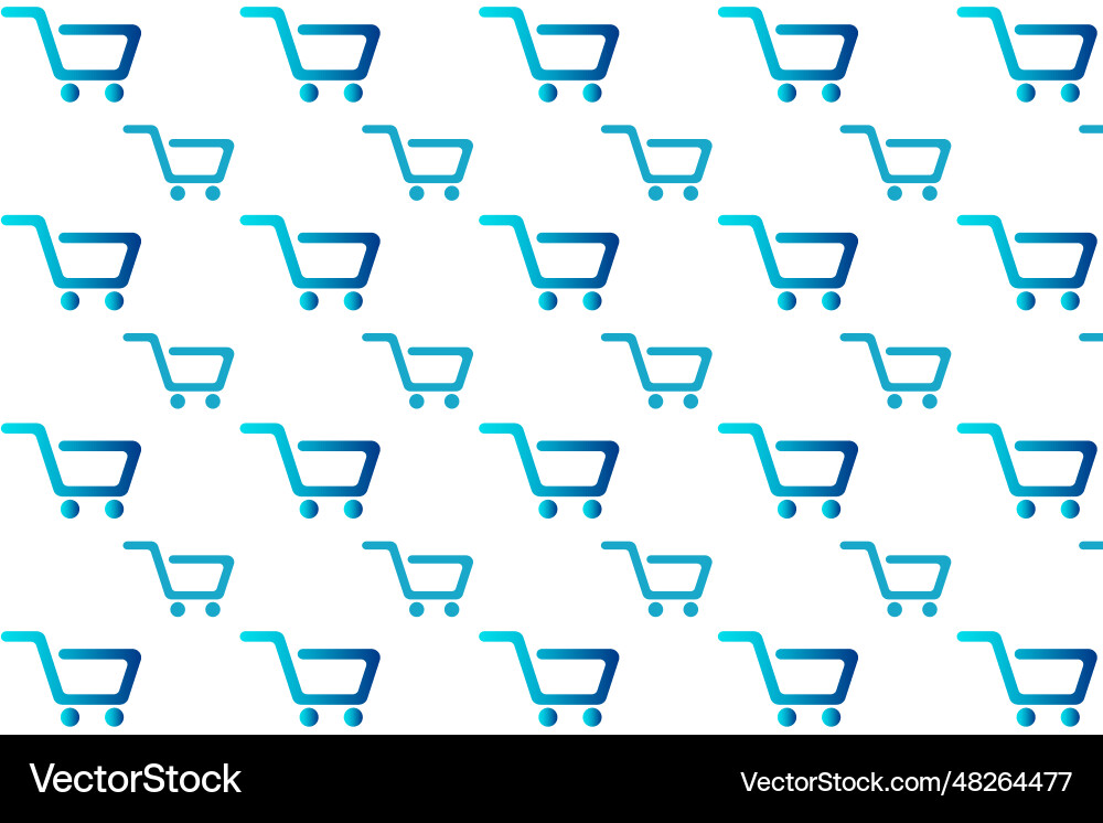Abstract shopping cart pattern background vector image