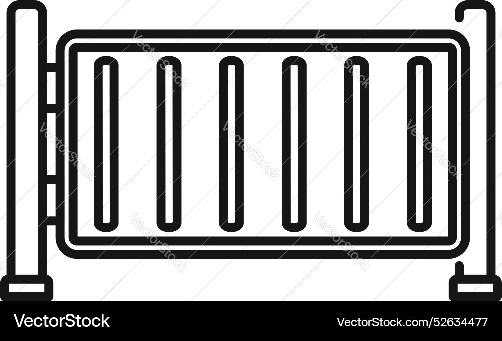 Automatic barrier limiting access to private Automatic barrier limiting access to private vector image
