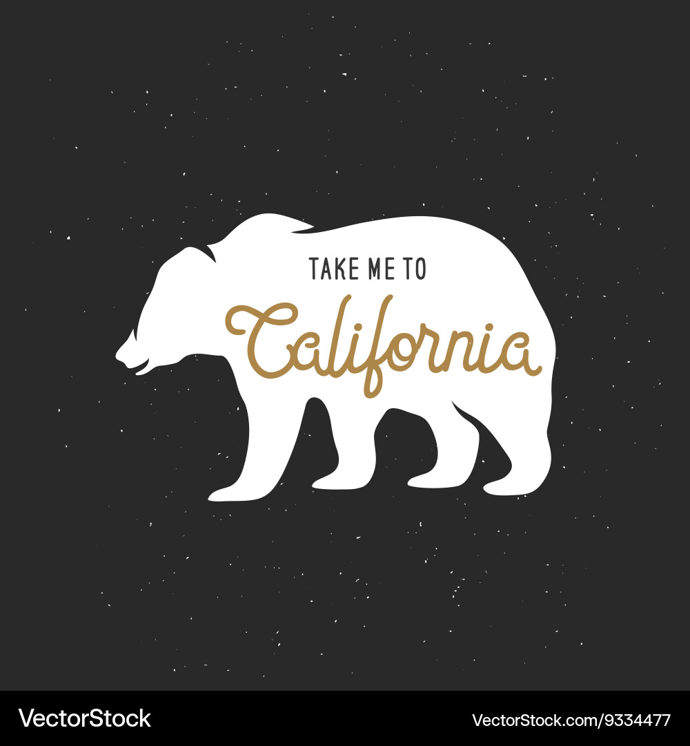 California T-Shirt Graphics Vector Image