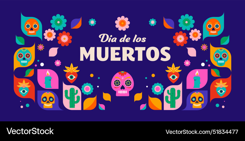 Day of the dead dia de los muertos mexican Day of the dead dia de los muertos mexican vector image