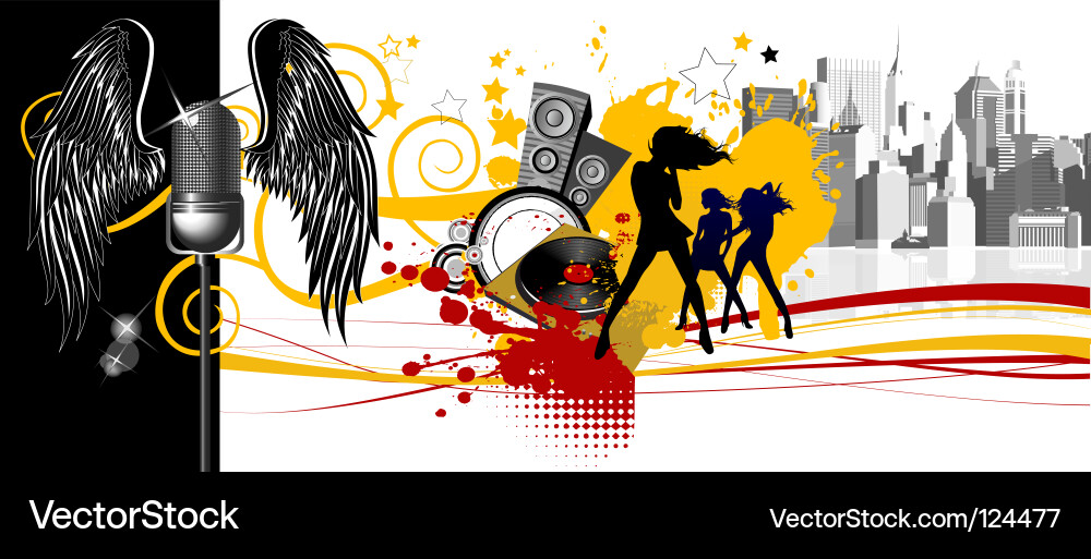 Dynamic Music Party Background Vector Image