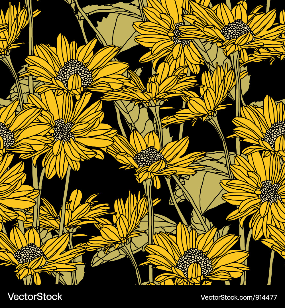 Floral Seamless Muster Vektorbild