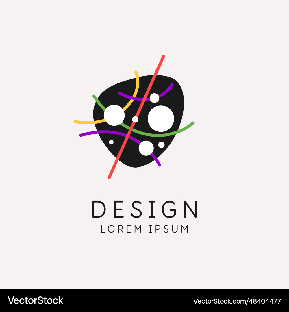 Geometric emblems abstract compositions vector image