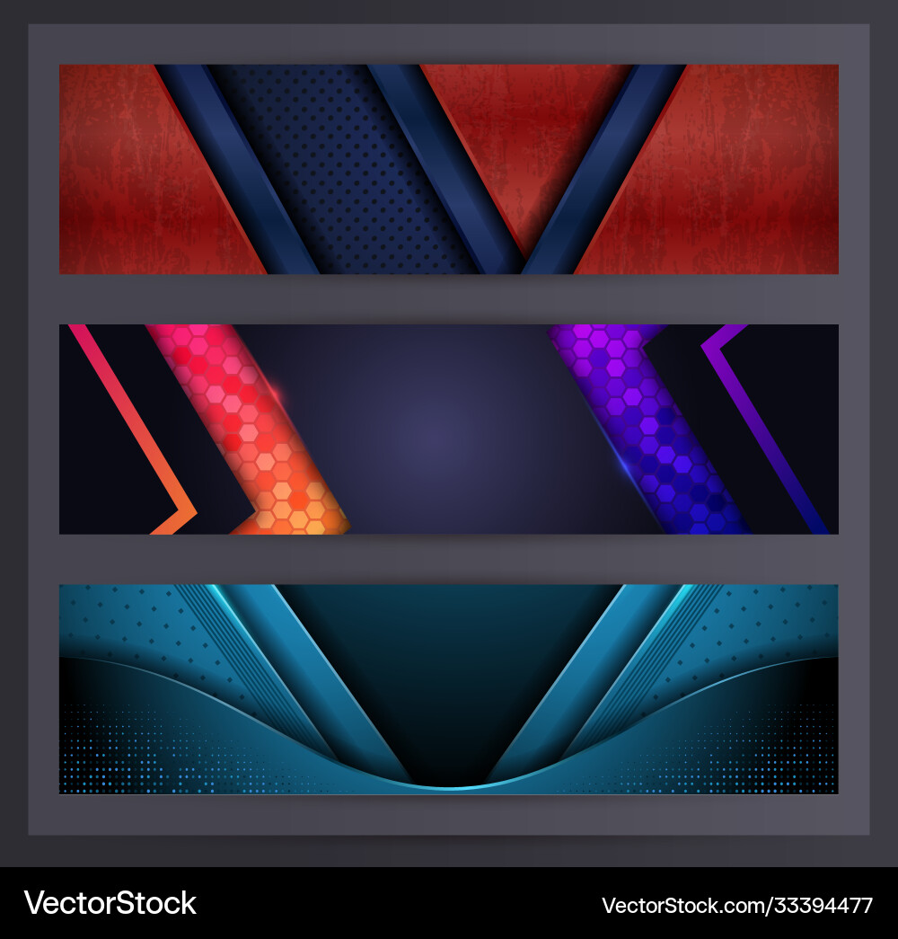 Horizontal banner set collection with various Horizontal banner set collection with various vector image