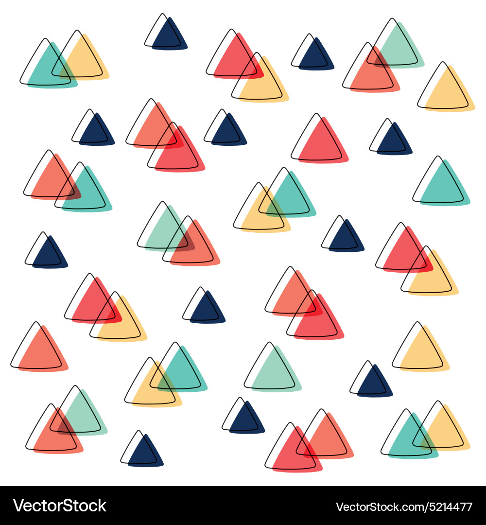 Overlapping Pastel Triangle Pattern vector image