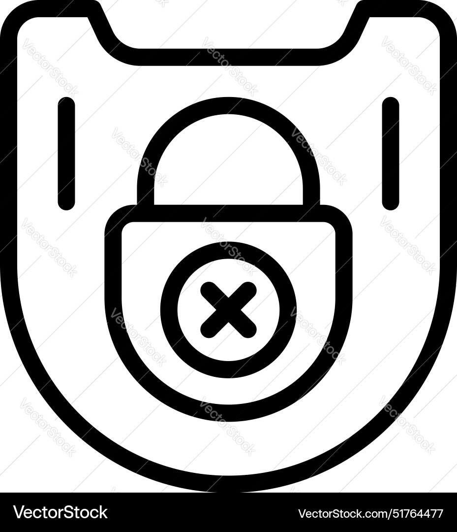 Phone security breach showing error with closed vector image
