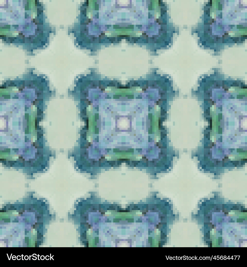 Pixel mosaic seamless pattern design repeat Pixel mosaic seamless pattern design repeat Vector Image