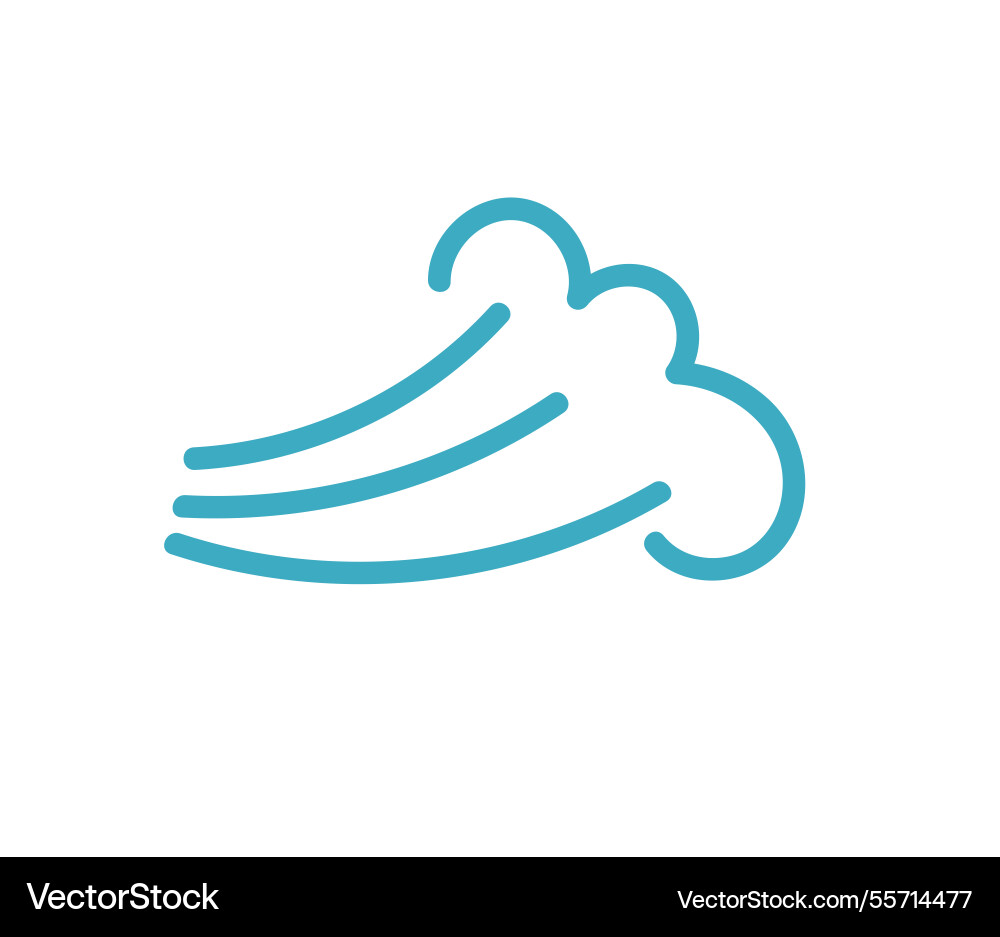 Simple design of flowing clouds Simple design of flowing clouds vector image