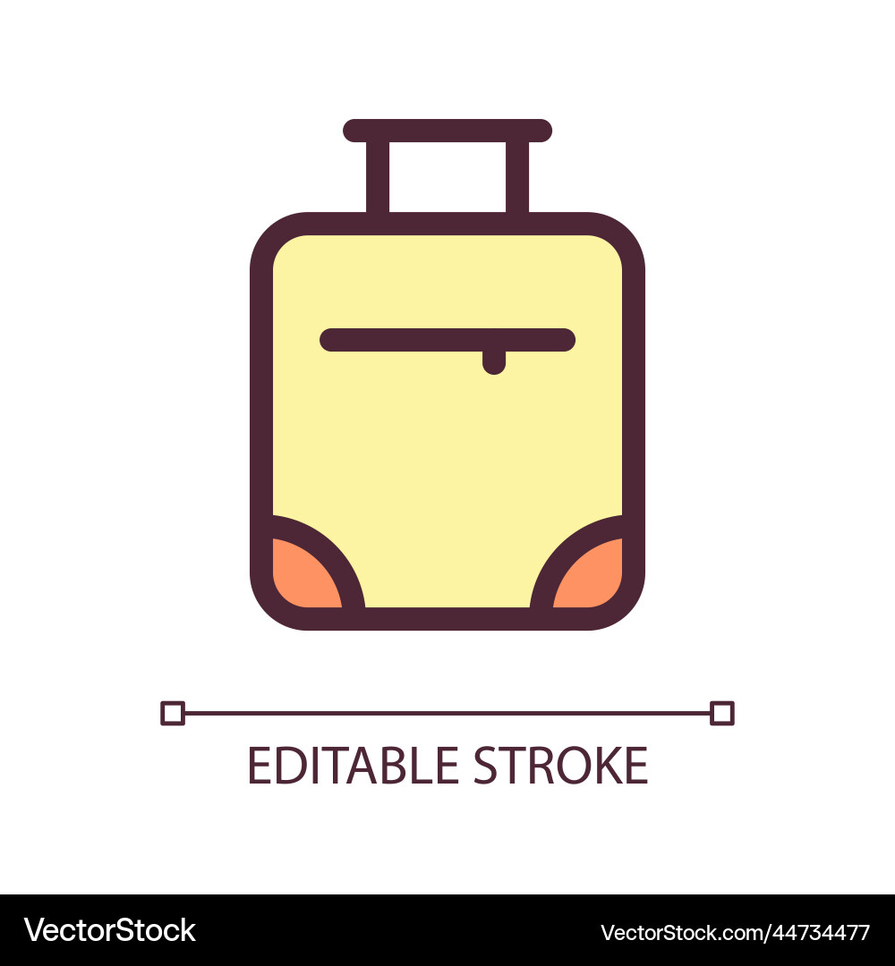 Suitcase pixel perfect rgb color ui icon Suitcase pixel perfect rgb color ui icon vector image