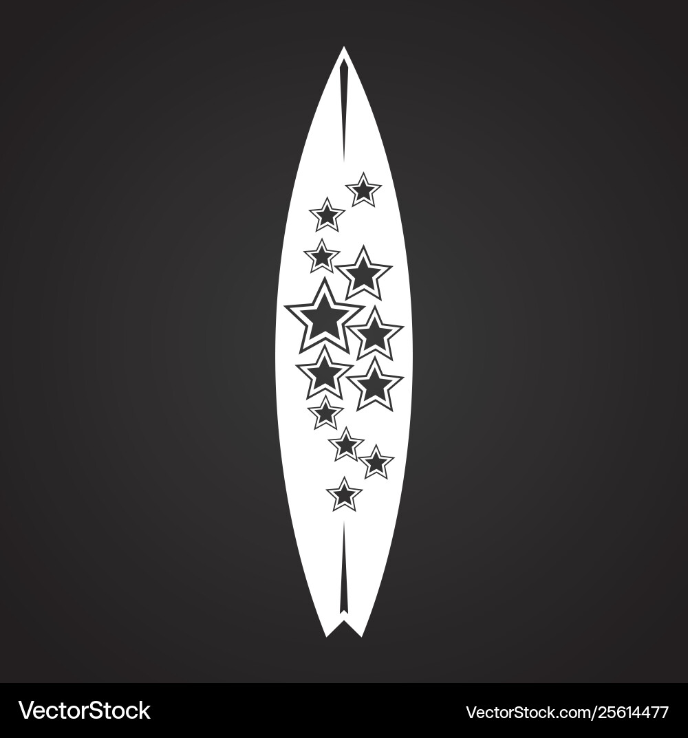Surfboard icons on background for graphic and web Surfboard icons on background for graphic and web vector image
