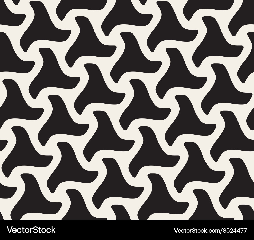 Swirling Rounded Triangle Pattern vector image