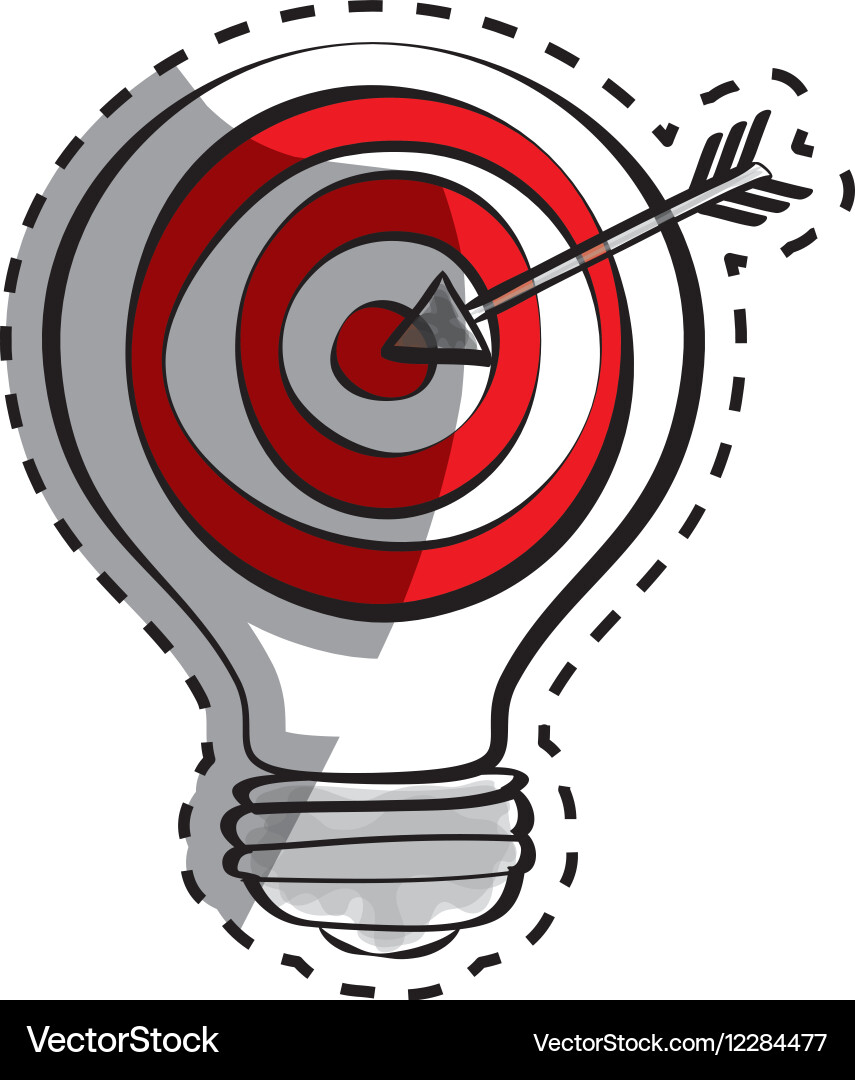 Target dartboard game vector image