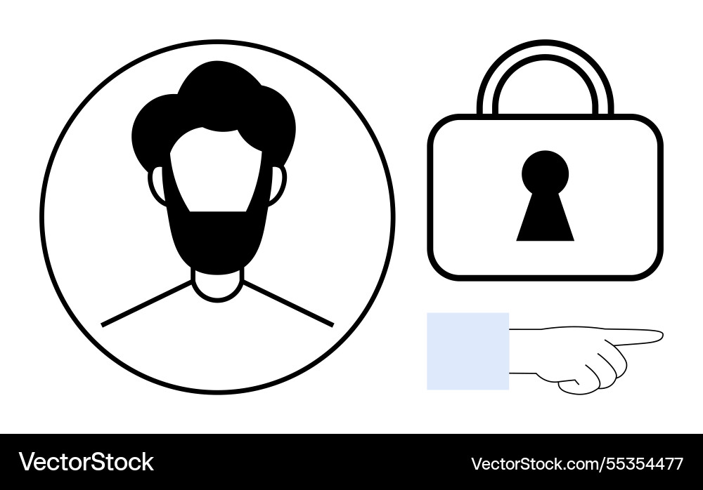 User profile security with facial recognition User profile security with facial recognition vector image