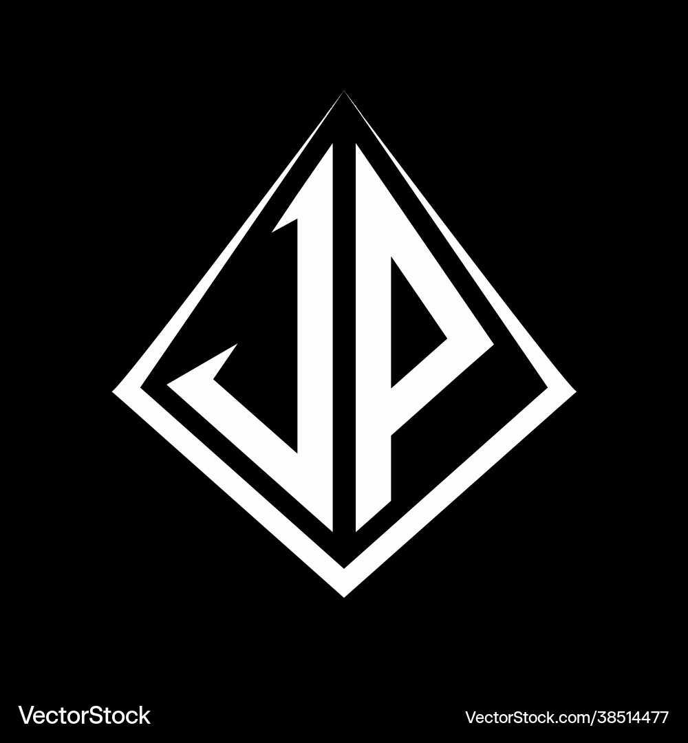 Vp logo letters monogram with prisma shape design Vp logo letters monogram with prisma shape design Vector Image
