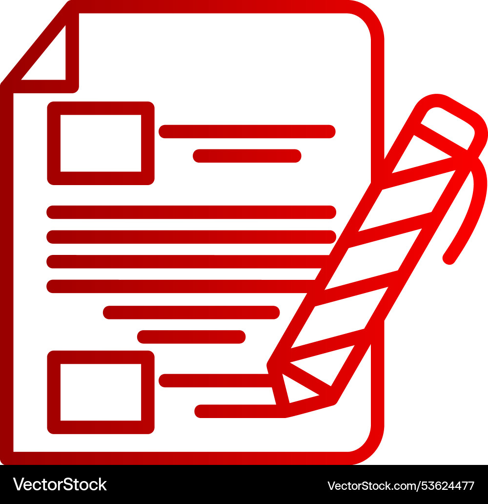 Write line gradient icon Vector Image