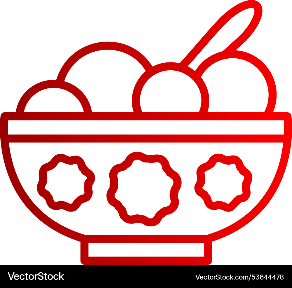 Cereal line gradient icon Vector Image