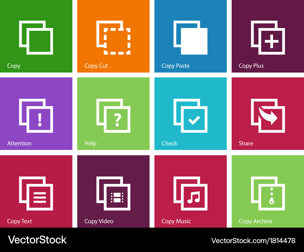 Copy & Paste Icons - Web & App vector image