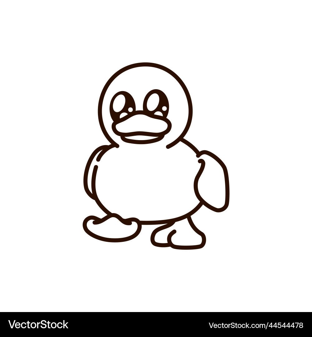 Files of a drawing duck with doodle line style Files of a drawing duck with doodle line style vector image