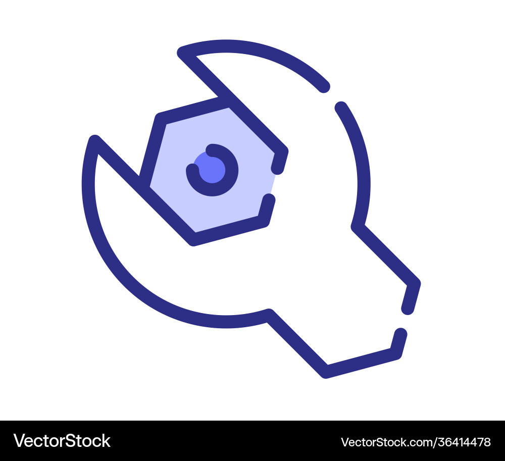 Gear setting configuration single isolated icon Gear setting configuration single isolated icon vector image